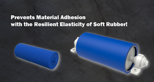 Prevents Material Adhesion with the Resilient Elasticity of Soft Rubber:
