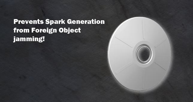 Prevents Spark Generation from Foreign Object jamming